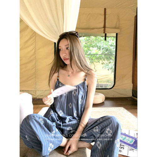 小宜定制蓝屿绣夏套装