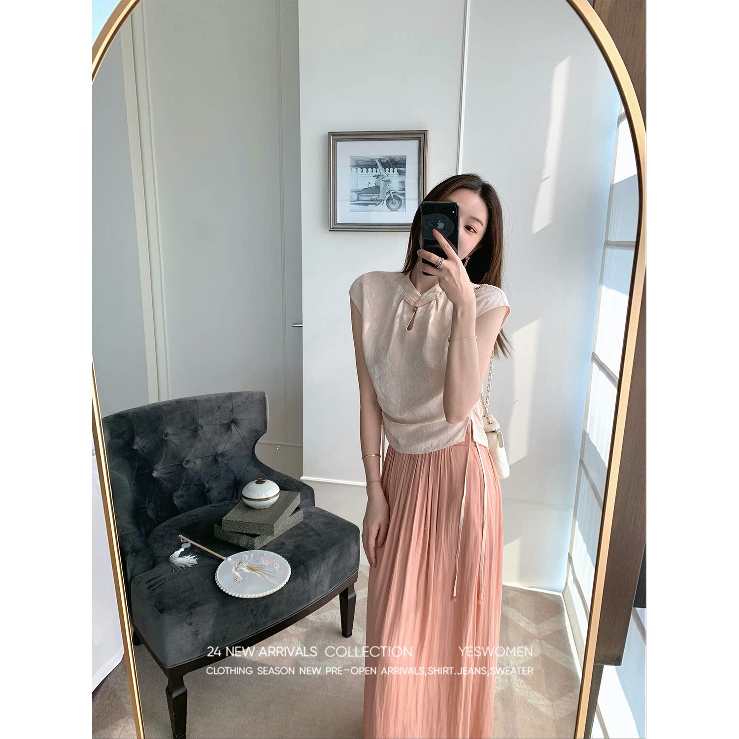 现货福利！小宜定制 一梦芳华·国风新中式短袖上衣夏装搭配