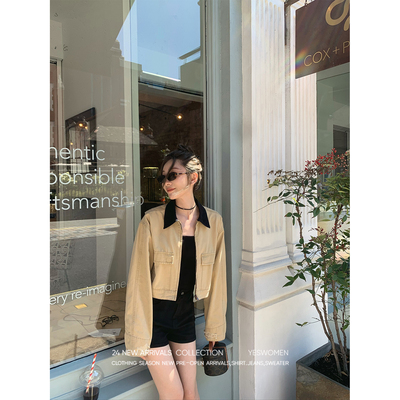 小宜定制美式休闲伐木风夹克短款