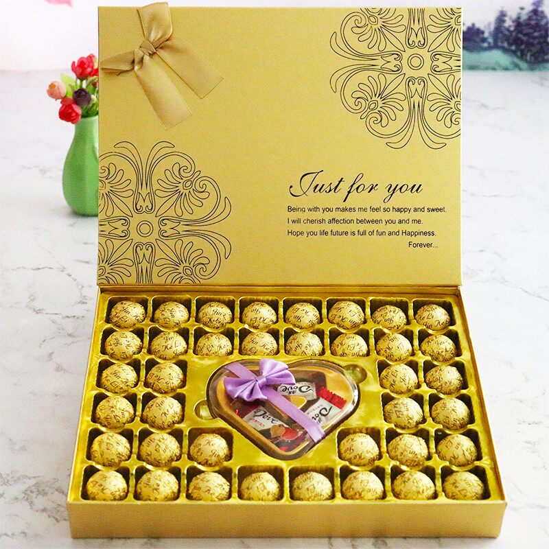 德芙巧克力礼盒装创意零食圣诞节生日礼物送女朋友男女生闺蜜儿童