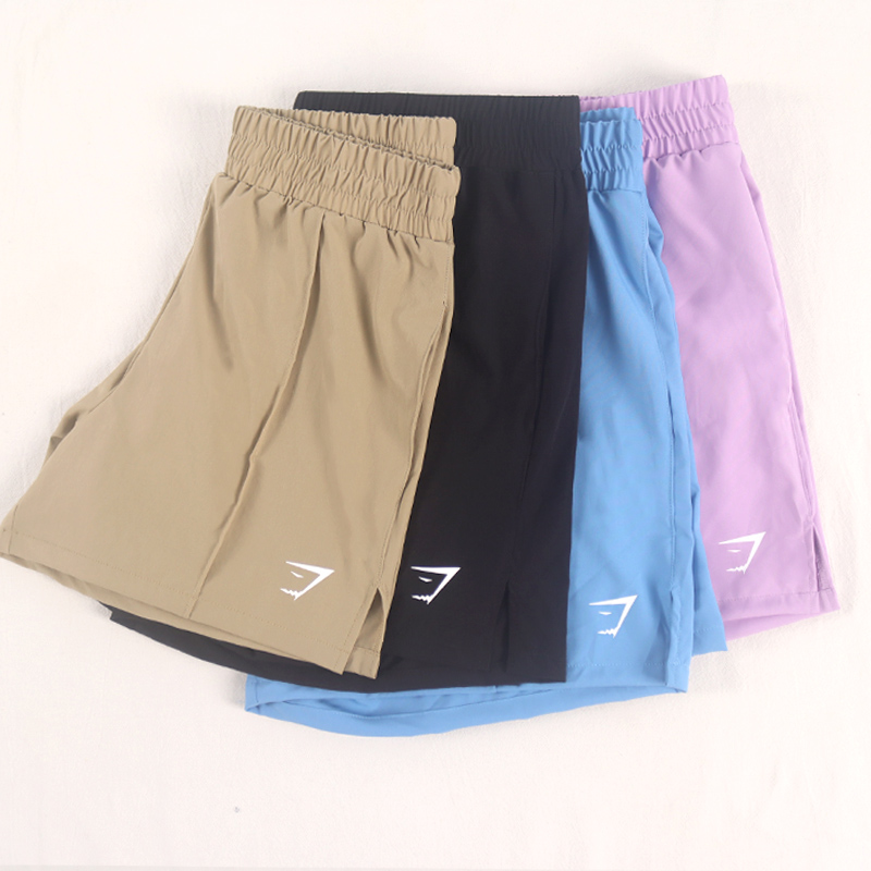 GYMSHARK女士运动短裤细褶皱款款跑步裤健身速干三分短裤女式新款