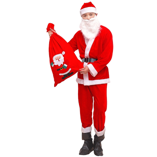 圣诞节服装衣服圣诞老人女服饰成人老爷爷主题老公公装扮表演套装