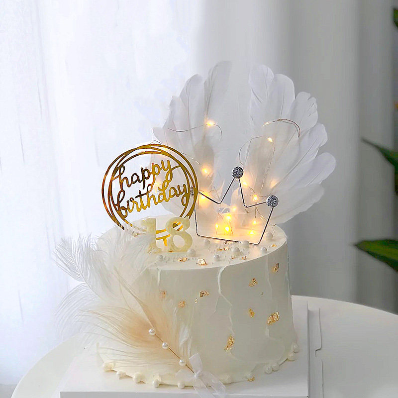 网红羽毛大翅膀生日蛋糕装饰情人节派对蛋糕插牌插件烘焙搭配装饰,节庆用品/礼品,节日装扮用品,淘宝优惠券,粉丝福利购,淘宝优惠卷