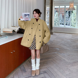 新款现货oversize宽松皮毛一体外套2C006-819-P185-K278，女装短外套，2C006