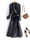 Кожаная куртка Haining leather, женская ветровка из овчины средней длины выше колена на шнуровке, утягивающая талию, корейская версия меховой куртки-пальто mini 2