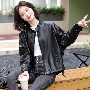 绵羊皮夹克显瘦外套 宽松休闲韩版 2026春秋新款 海宁真皮皮衣女短款