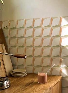 Funlife《Conte d'automne》秋季复古花砖厨房卫生间墙面瓷砖贴