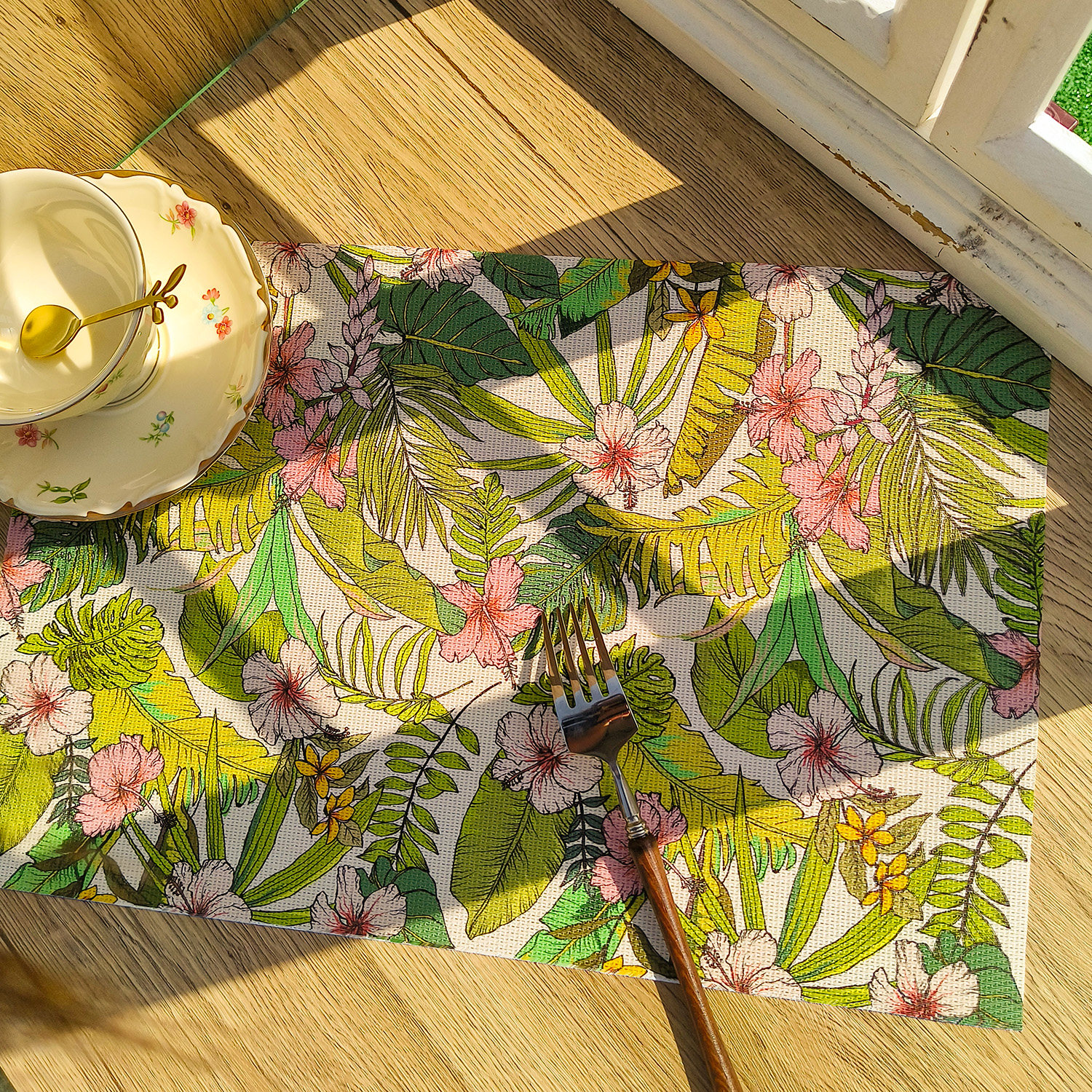 Funlife《四季三餐》Flora法式Brunch桌面印花餐垫隔热垫西餐垫,居家布艺,餐垫,淘宝优惠券,粉丝福利购,淘宝优惠卷