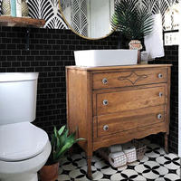 "Bloom" French cream self-adhesive floor tile stickers for bathroom decoration, kitchen renovation thumbnail 5