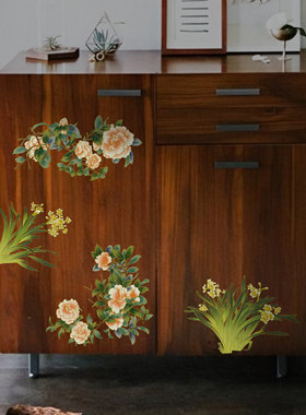 Funlife《万物皆可贴》原创手绘花卉复古家居改造翻新贴高级质感