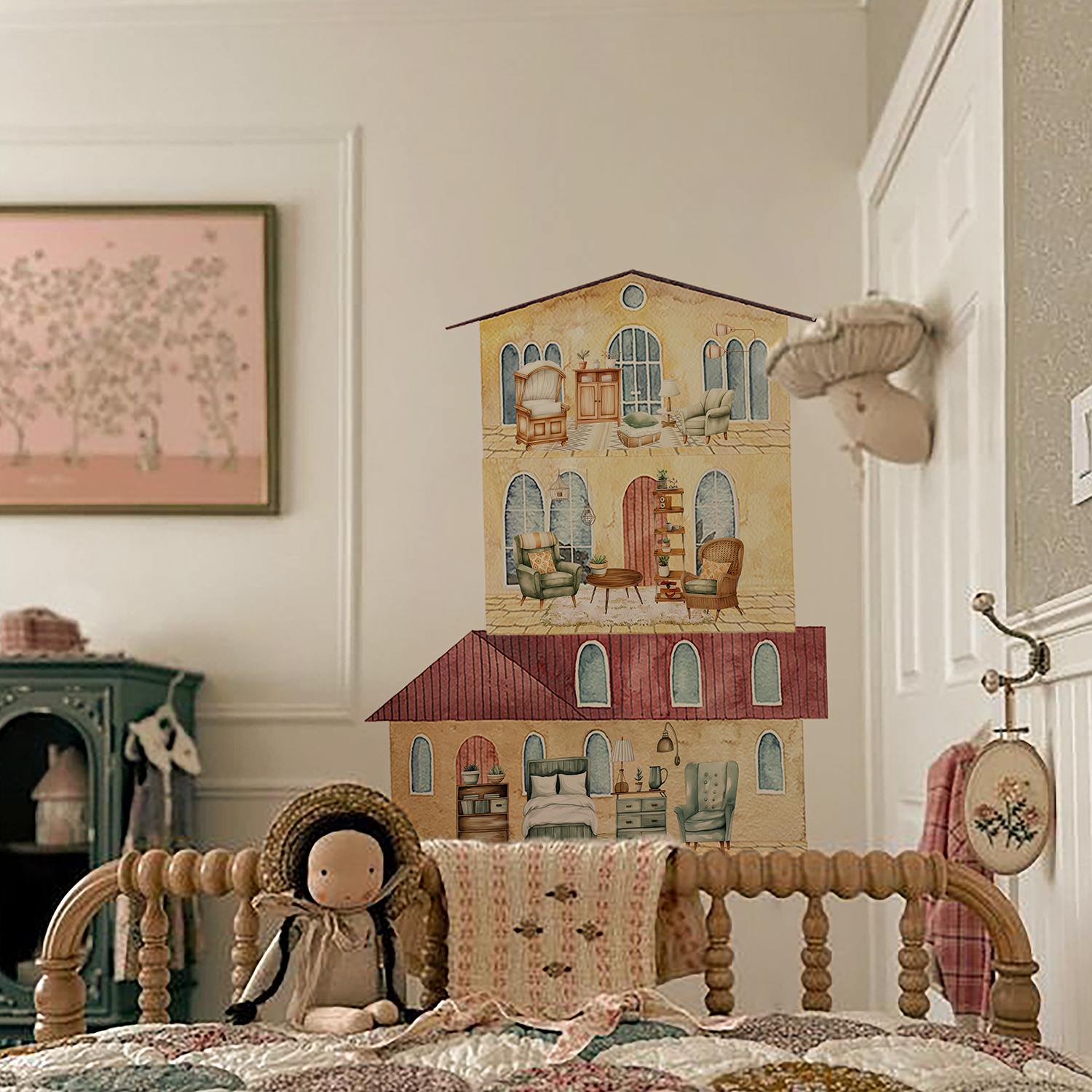 funlife法式洛可可宫廷风PVC墙贴