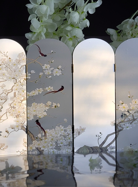 Funlife《金银织梦》原创法式中国风鹊上枝头手工小屏风桌面装饰