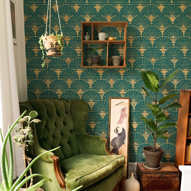 《扇音》中古Mid Century设计款扇形贴纸卧室墙面装修壁纸墙贴,家居饰品,家具贴,淘宝优惠券,粉丝福利购,淘宝优惠卷