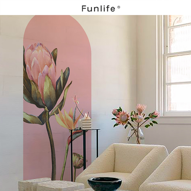 Boho风复古蓟花墙贴画