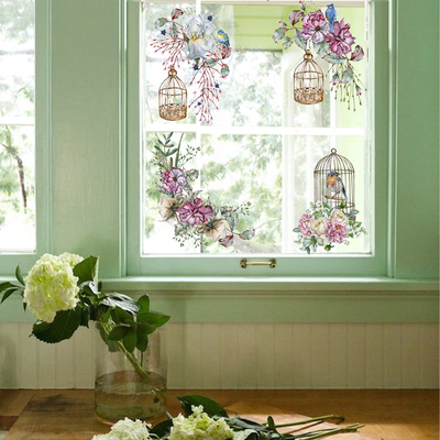 Funlife法式中国风复古花园窗贴