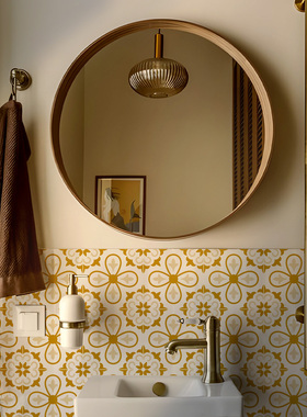 Funlife《Conte d'automne》秋季法式仿花砖厨房卫生间地贴瓷砖贴