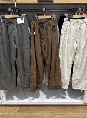 原单品质女装加绒工装裤保暖休闲直筒裤阔腿裤长裤伞兵裤冬479402