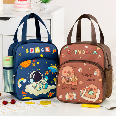 卡通可爱学生饭盒袋手提包