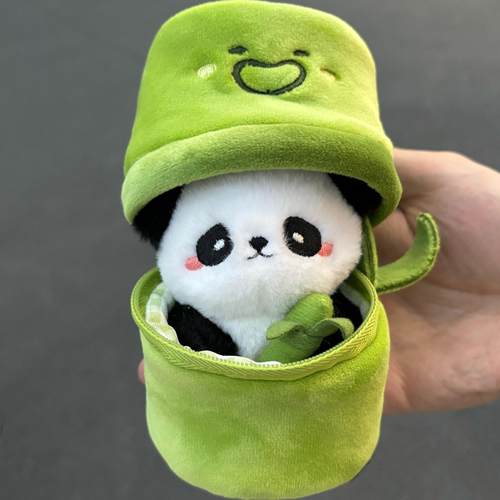 熊猫玩偶竹筒钥匙扣挂件成都