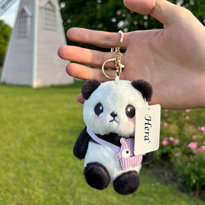 熊猫玩偶钥匙扣挂件小毛绒玩具