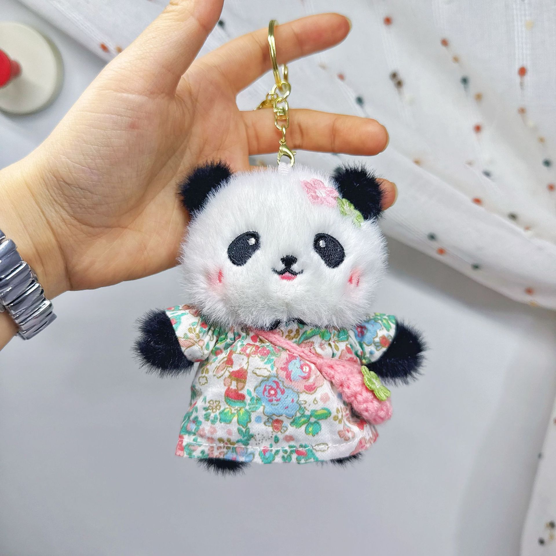 熊猫玩偶小挂件花花背书包饰成都