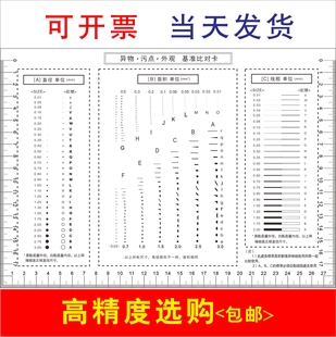 外观检验规刮伤异物卡 点线规菲林尺比对卡片 标准 GODA污点卡