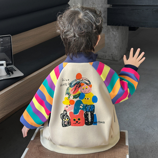 男童外套春秋款 棒球服春季 酷帅儿童男宝夹克春装 酷帅上衣 宝宝韩版