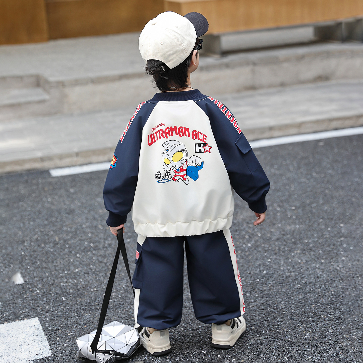 奥特曼衣服男童春季运动套装2026新款儿童洋气棒球服外套男孩春装
