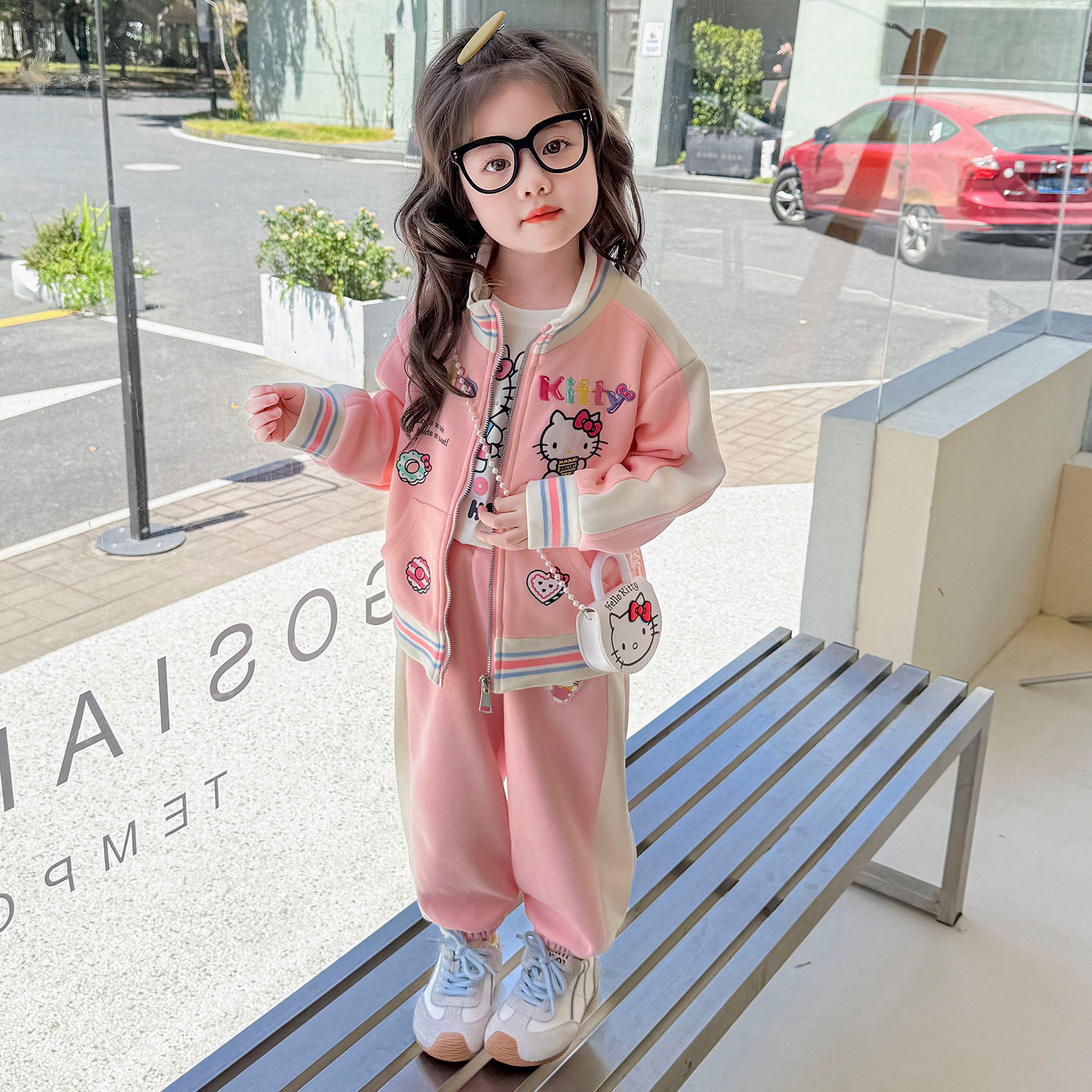 女童卫衣套装春秋2026新款洋气儿童拉布布春装小女孩运动衣服时髦