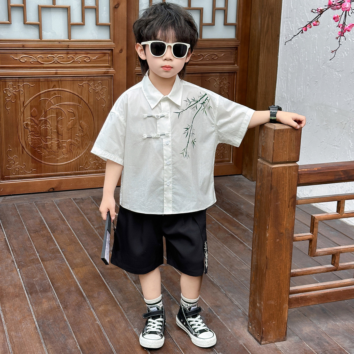 男童汉服套装夏季儿童新款周岁礼服新中式国风古装唐装夏装演出服