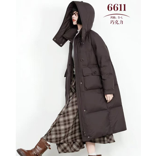 2025新款6611羽绒服半九成品女士常规时尚拆绒填充款衣壳翻新加工