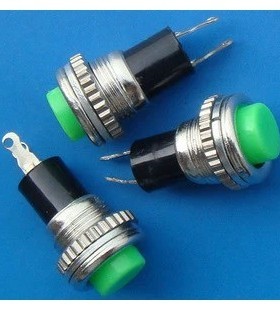 绿色 复位开关 重置按钮 复位按钮 门铃开关 安装孔径10MM 不带锁