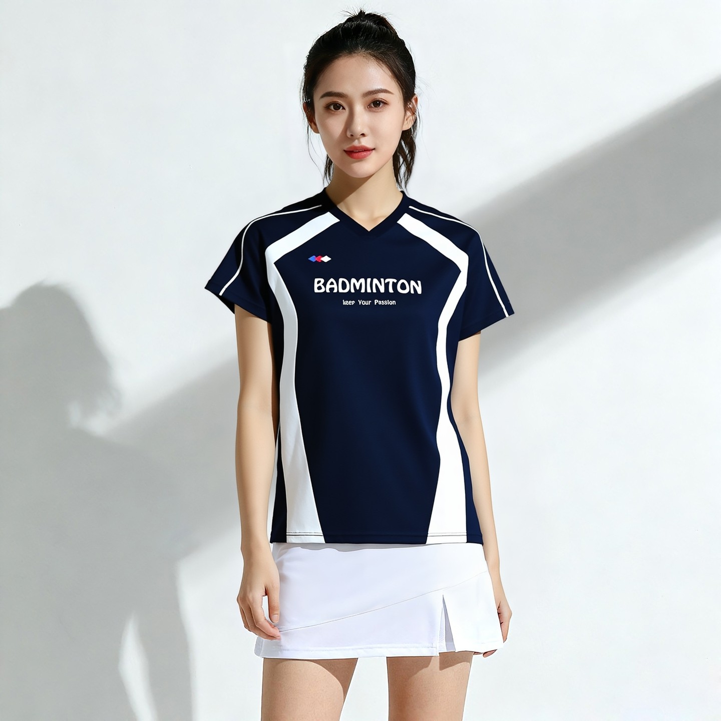 羽毛球服女2025新款速干短袖运动服上衣高颜值定制训练服男款球衣