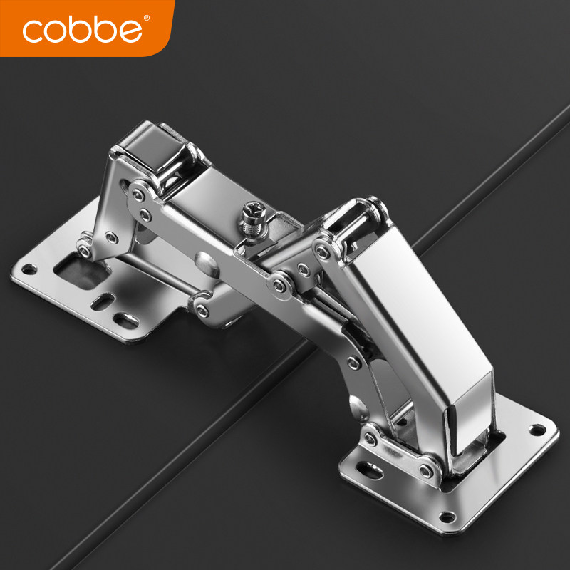 卡贝170度大角度免打孔阻尼液压铰链盖40mm双侧板2.0加厚橱柜铰链