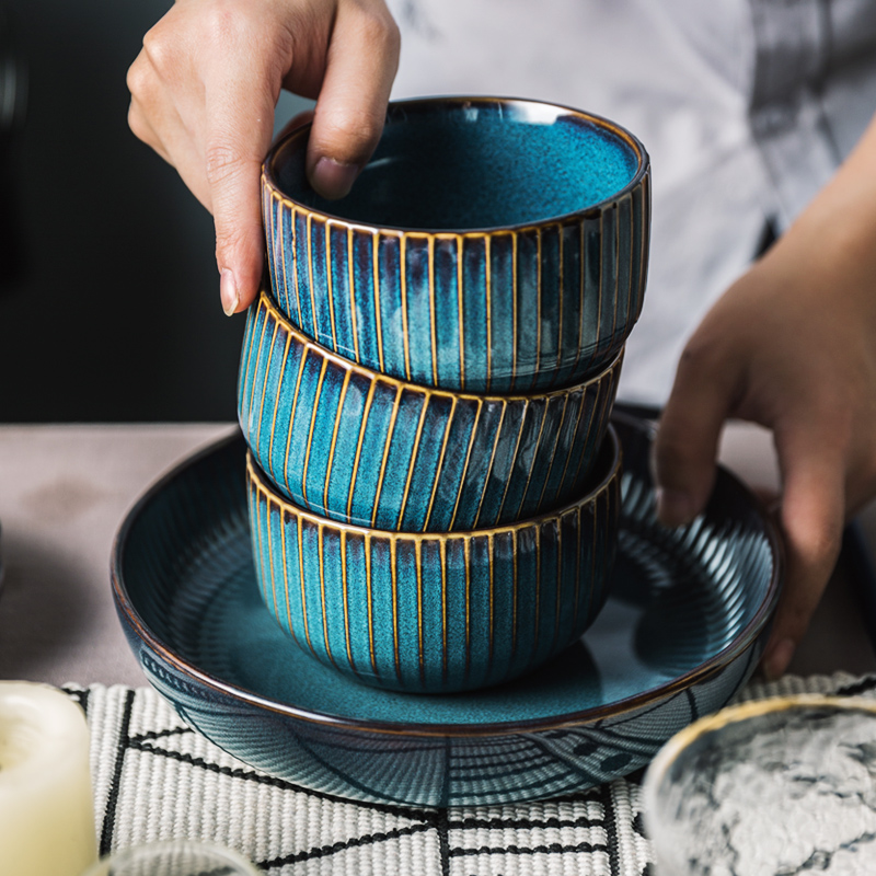 单个日式风吃饭碗陶瓷餐具