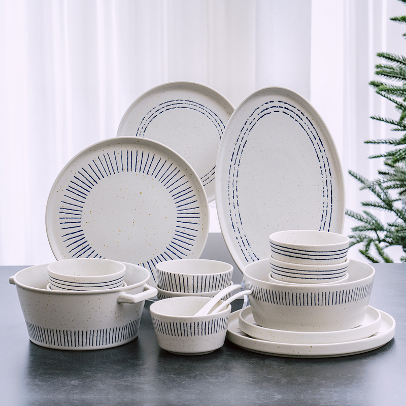 家用陶瓷碗碟套装新中式碗盘