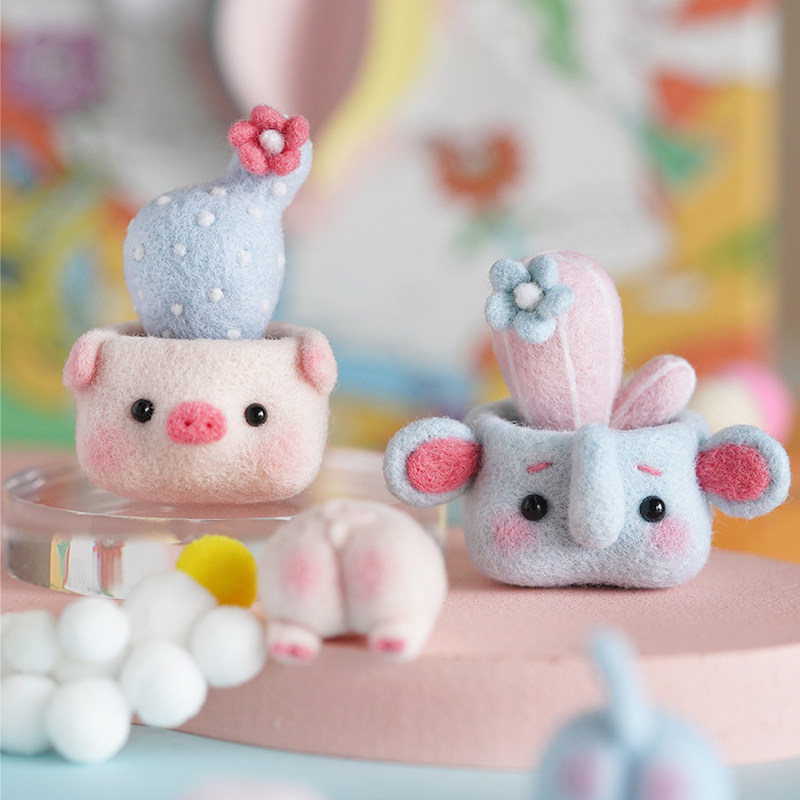 羊毛毡戳戳乐diy材料包手工制作柴犬玩偶办公室创意多肉盆栽摆件,居家布艺,缝纫DIY材料套装,淘宝优惠券,粉丝福利购,淘宝优惠卷