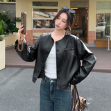 现货新款PU皮衣机车服休闲小衫F615P145K218，女装皮衣，2C082