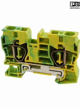 菲尼克斯黄绿相间接线端子 ST10-PE 接地端子3036136回拉弹簧连接