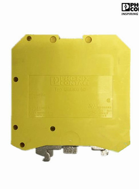 菲尼克斯黄绿色相间接地端子排 USLKG 50 螺钉组合连接器0443049