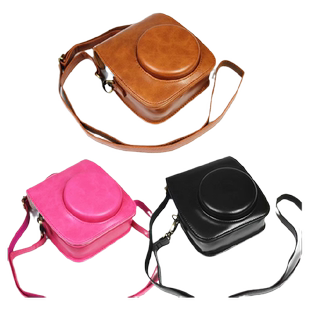 富士相机包拍立得 instax MINI MINI12 90 99 40 SQ6 保护套 EVO皮套 LiPlay相机套 英伦风复古专用单肩包