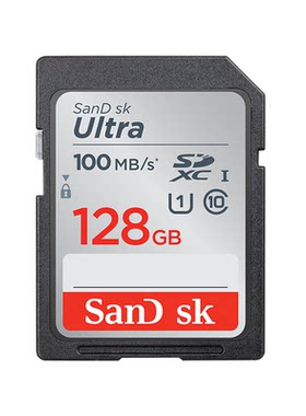 适用sd卡高速128g内存卡 class10 SDXC大卡 佳能尼康索尼松下单反相机存储卡 摄像机数码相机储存卡 100MB/s