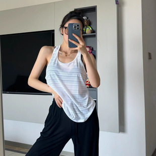 运动背心女外搭速干健身美背罩衫工字上衣吊带瑜伽服性感跑步