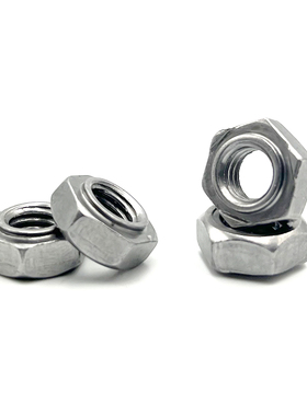 碳钢本色六角焊接螺母点焊压焊台阶螺母M4M5M6M8M10M12M14M16M20