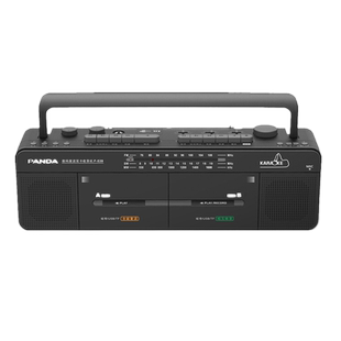 熊猫F-539复古双卡磁带播放机录音机老式怀旧立体声卡带机收录机