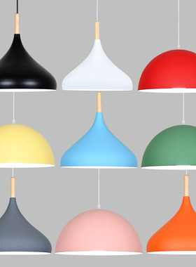 网红餐饮店吊灯饭店餐厅火锅店餐台店铺商用创意个性半圆艺术灯罩