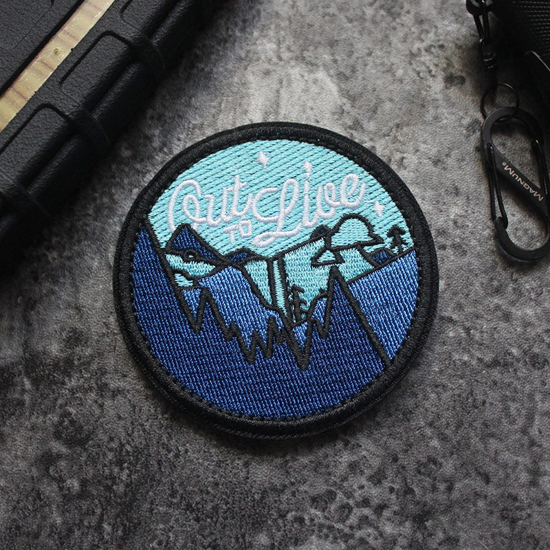 荒野探险圆形魔术贴章满个性创意