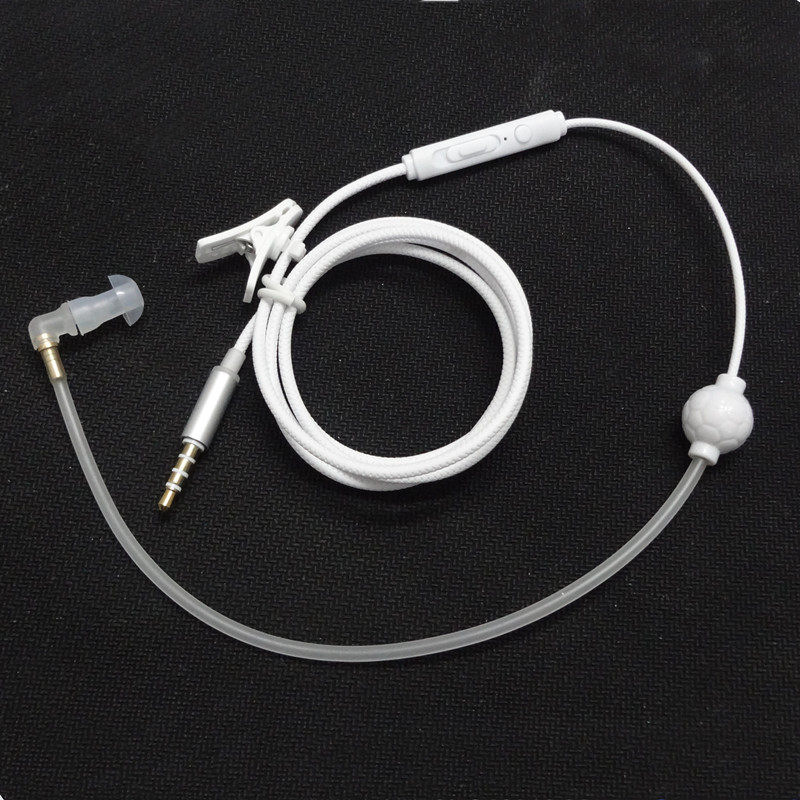 手机耳机单线单边单耳入耳式耳塞有线控带麦真空导管防辐射导管软