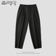 瑞谷松紧腰阔腿九分裤 男冬 休闲裤 男宽松垂感西裤 加厚廓形春秋新款