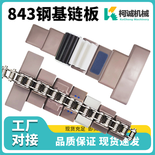 843塑料链板12.7mm节距钢基链直输盖板链扣板塑钢卡板1843TAB链条